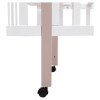 Babyroom Місяць LU-1 - дитяче ліжечко-трансформер 120×60 та 80×60 см, знімні колеса • Білий / Капучино