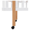 Babyroom Місяць LU-1 - дитяче ліжечко-трансформер 120×60 та 80×60 см, знімні колеса • Білий / Натуральний