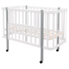 Babyroom Місяць LU-1 - дитяче ліжечко-трансформер 120×60 та 80×60 см, знімні колеса • Білий / Сірий