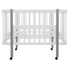 Babyroom Місяць LU-1 - дитяче ліжечко-трансформер 120×60 та 80×60 см, знімні колеса • Білий / Сірий