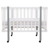 Babyroom Місяць LU-1 - дитяче ліжечко-трансформер 120×60 та 80×60 см, знімні колеса • Білий / Сірий