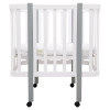 Babyroom Місяць LU-1 - дитяче ліжечко-трансформер 120×60 та 80×60 см, знімні колеса • Білий / Сірий