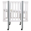 Babyroom Місяць LU-1 - дитяче ліжечко-трансформер 120×60 та 80×60 см, знімні колеса • Білий / Сірий