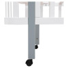 Babyroom Місяць LU-1 - дитяче ліжечко-трансформер 120×60 та 80×60 см, знімні колеса • Білий / Сірий