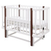 Babyroom Місяць LU-2 - дитяче ліжечко-трансформер 120×60 та 80×60 см, маятник • Білий / Венге