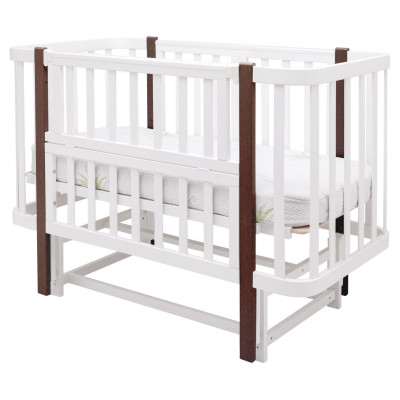 Babyroom Місяць LU-2 - детская кроватка-трансформер 120×60 и 80×60 см, маятник • Белый / Венге Babyroom Місяць LU-2 - детская кроватка-трансформер 120×60 и 80×60 см, маятник • Белый / Венге