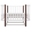 Babyroom Місяць LU-2 - дитяче ліжечко-трансформер 120×60 та 80×60 см, маятник • Білий / Венге