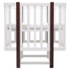 Babyroom Місяць LU-2 - дитяче ліжечко-трансформер 120×60 та 80×60 см, маятник • Білий / Венге