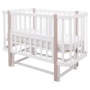 Babyroom Місяць LU-2 - дитяче ліжечко-трансформер 120×60 та 80×60 см, маятник • Білий / Капучино