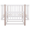 Babyroom Місяць LU-2 - дитяче ліжечко-трансформер 120×60 та 80×60 см, маятник • Білий / Капучино