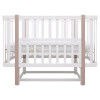 Babyroom Місяць LU-2 - дитяче ліжечко-трансформер 120×60 та 80×60 см, маятник • Білий / Капучино