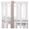 Babyroom Місяць LU-2 - дитяче ліжечко-трансформер 120×60 та 80×60 см, маятник • Білий / Капучино