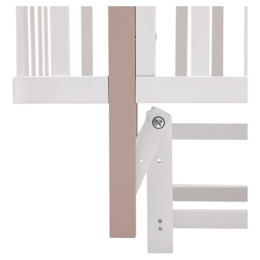Babyroom Місяць LU-2 - дитяче ліжечко-трансформер 120×60 та 80×60 см, маятник • Білий / Капучино