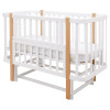 Babyroom Місяць LU-2 - дитяче ліжечко-трансформер 120×60 та 80×60 см, маятник • Білий / Натуральний