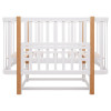 Babyroom Місяць LU-2 - дитяче ліжечко-трансформер 120×60 та 80×60 см, маятник • Білий / Натуральний