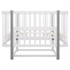 Babyroom Місяць LU-2 - дитяче ліжечко-трансформер 120×60 та 80×60 см, маятник • Білий / Сірий