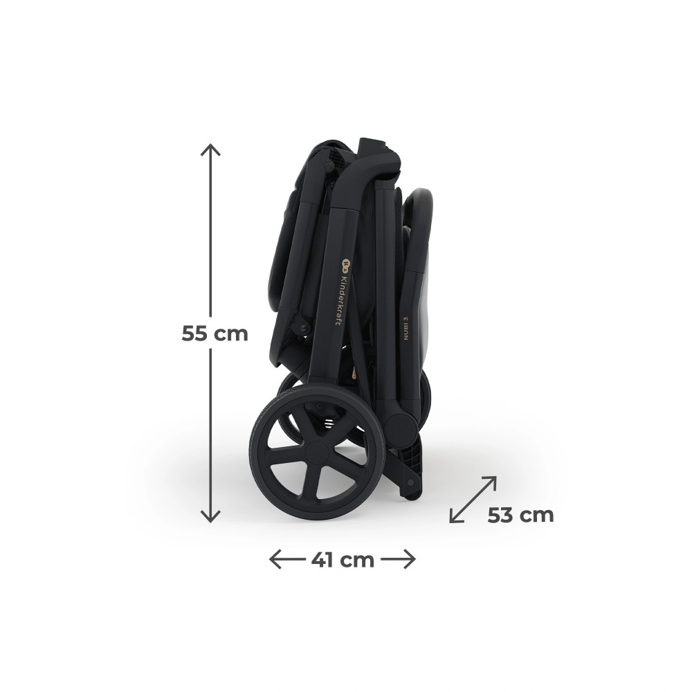 Kinderkraft Nubi 3 - прогулочная коляска с автоматическим складыванием • Midnight Black (KSNUBI03BLK0000) Kinderkraft Nubi 3 - прогулочная коляска с автоматическим складыванием • Midnight Black (KSNUBI03BLK0000)