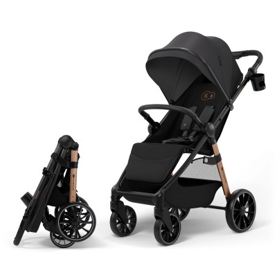 Kinderkraft Grande 2 - прогулочная коляска с большими колесами • Black (KSGRAN02BLK0000)