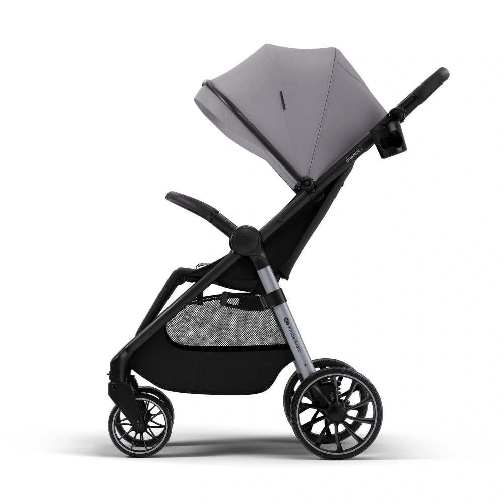 Kinderkraft Grande 2 - прогулочная коляска с большими колесами • Grey (KSGRAN02GRY0000) Kinderkraft Grande 2 - прогулочная коляска с большими колесами • Grey (KSGRAN02GRY0000)