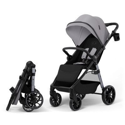 Kinderkraft Grande 2 - прогулочная коляска с большими колесами • Grey (KSGRAN02GRY0000)