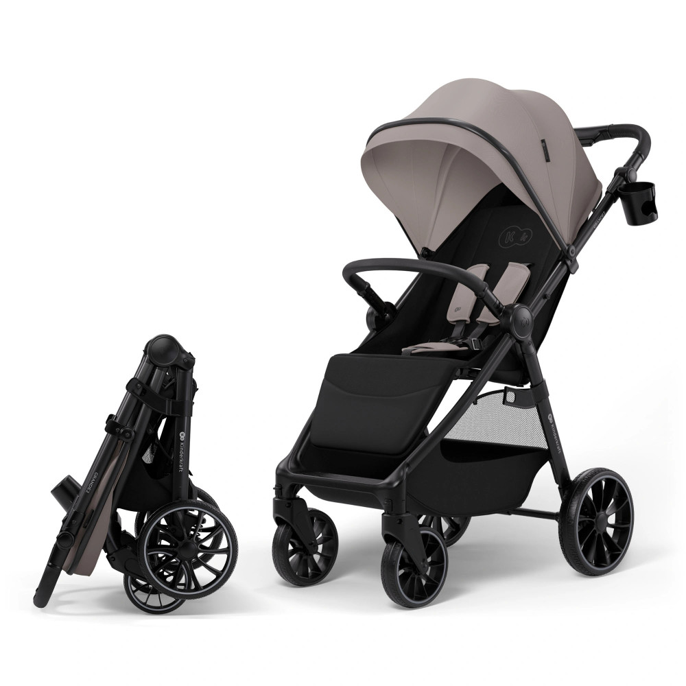 Kinderkraft Grande 2 - прогулочная коляска с большими колесами • Beige (KSGRAN02BEG0000)