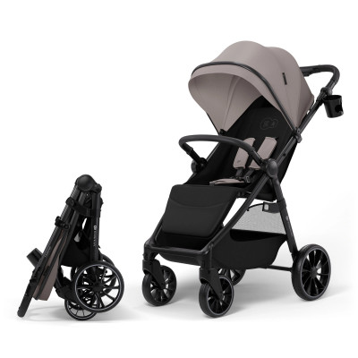 Kinderkraft Grande 2 - прогулочная коляска с большими колесами • Beige (KSGRAN02BEG0000)