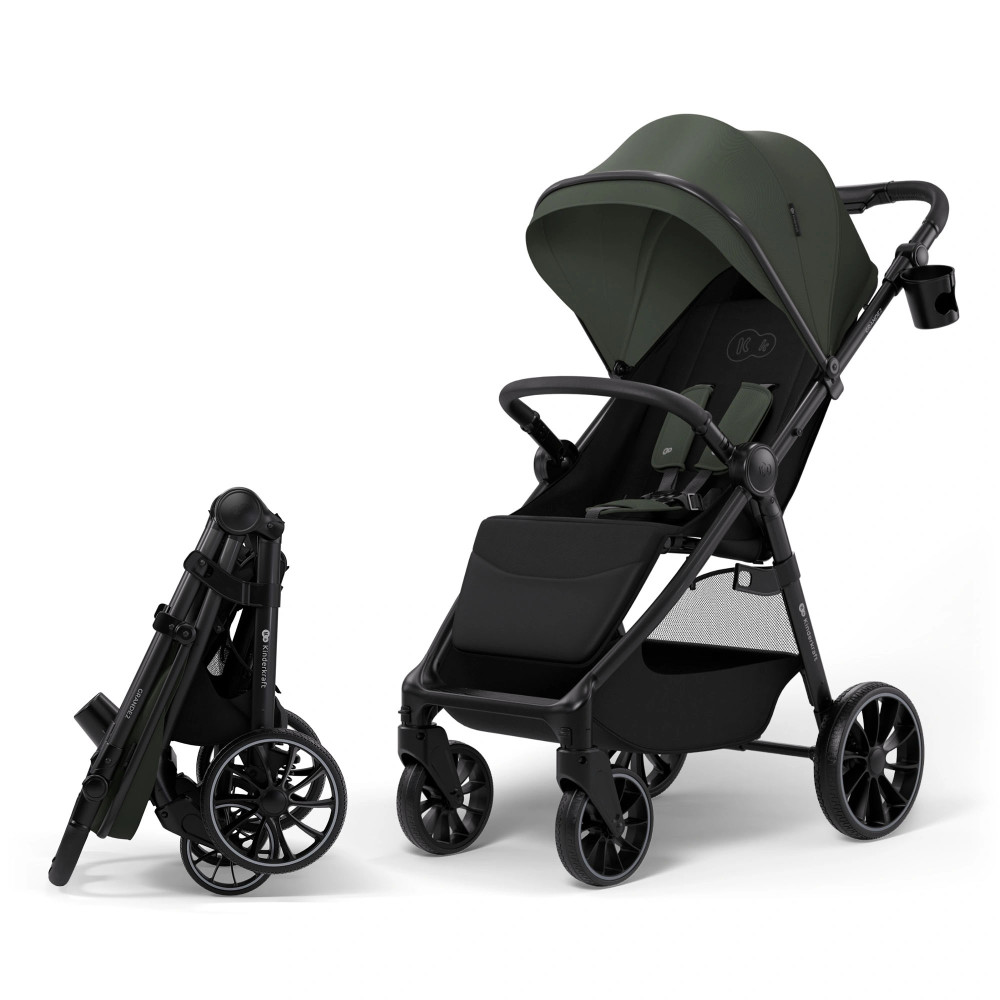 Kinderkraft Grande 2 - прогулочная коляска с большими колесами • Green (KSGRAN02GRE0000)