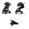 Kinderkraft Grande 2 - прогулочная коляска с большими колесами • Green (KSGRAN02GRE0000)
