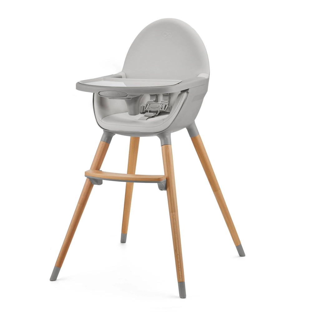 Kinderkraft Fini 2 - стульчик для кормления 2 в 1 • Grey (KHFINI02GRY0000)
