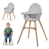 Kinderkraft Fini 2 - стульчик для кормления 2 в 1 • Grey (KHFINI02GRY0000)