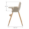 Kinderkraft Fini 2 - стульчик для кормления 2 в 1 • Beige (KHFINI02BEG0000)