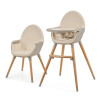 Kinderkraft Fini 2 - стульчик для кормления 2 в 1 • Beige (KHFINI02BEG0000)