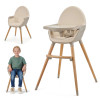 Kinderkraft Fini 2 - стульчик для кормления 2 в 1 • Beige (KHFINI02BEG0000)
