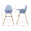 Kinderkraft Fini 2 - стільчик для годування 2 в 1 • Nordic Breeze (KHFINI02NOR0000)