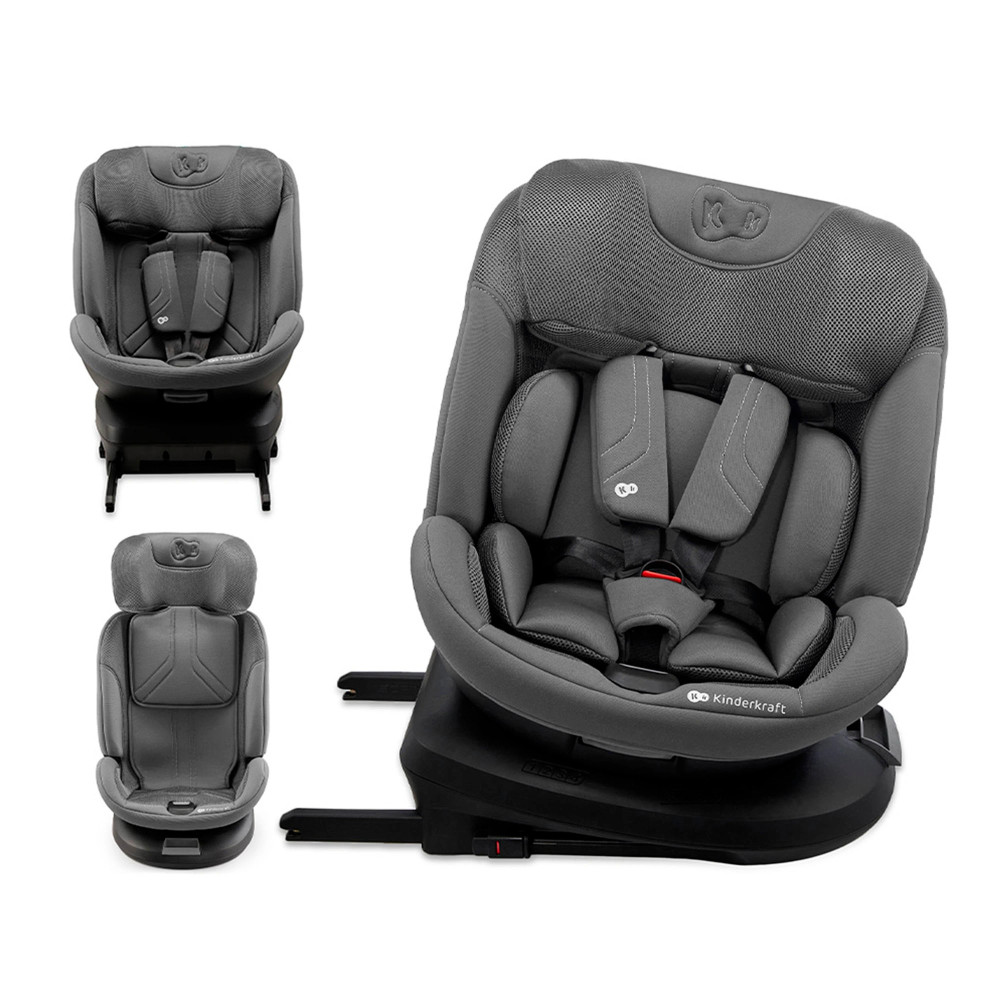 Kinderkraft Xpedition 3 i-Size - автокресло для детей (от 0 до 12 лет / 40 - 150 см), поворот 360° • Grey (KCXPED03GRY0000)
