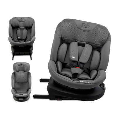 Kinderkraft Xpedition 3 i-Size - автокресло для детей (от 0 до 12 лет / 40 - 150 см), поворот 360° • Grey (KCXPED03GRY0000)