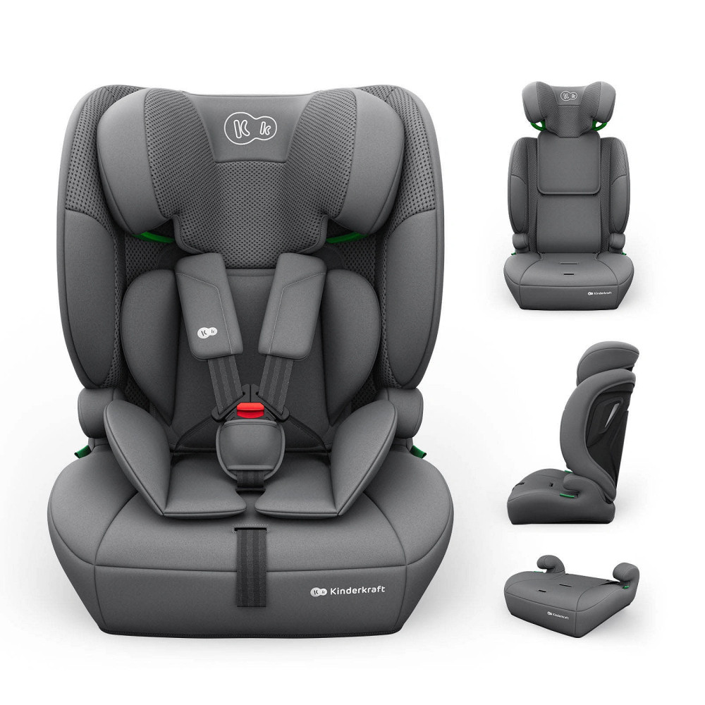 Kinderkraft Comfort Up 2 Plus i-Size - автокресло для детей (от 15 месяцев до 12 лет / 76 - 150 см) • Grey (KCCOUP02GRYPL00)