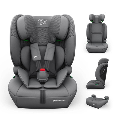 Kinderkraft Comfort Up 2 Plus i-Size - автокресло для детей (от 15 месяцев до 12 лет / 76 - 150 см) • Grey (KCCOUP02GRYPL00)
