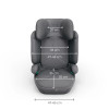 Kinderkraft Xpand 2 PRO i-Size - автокресло для детей (от 3.5 до 12 лет / 100 - 150 см), складная конструкция, с системой DUO EXPAND • Grey (KCXPPR02GRY0000)
