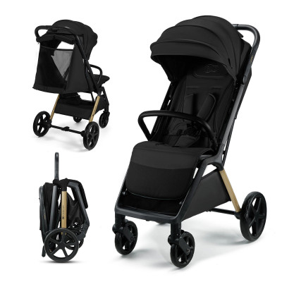 Kinderkraft Loom - легкая прогулочная коляска с автоматическим складыванием • Black (KSLOOM00BLK00BS)