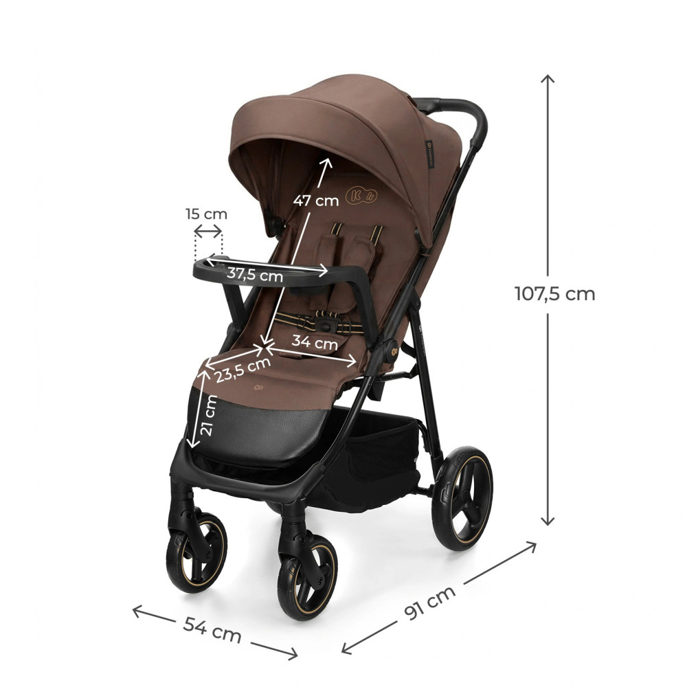 Kinderkraft Trig 3 - прогулочная коляска с большими колесами • Brown (KSTRIG03BRW0000) Kinderkraft Trig 3 - прогулочная коляска с большими колесами • Brown (KSTRIG03BRW0000)