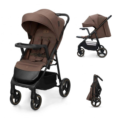 Kinderkraft Trig 3 - прогулочная коляска с большими колесами • Brown (KSTRIG03BRW0000)