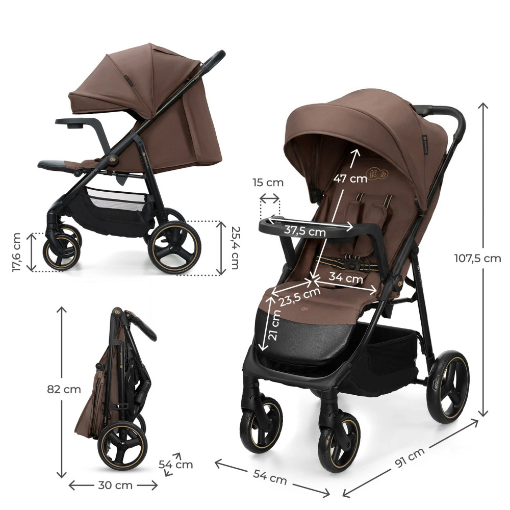 Kinderkraft Trig 3 - прогулочная коляска с большими колесами • Brown (KSTRIG03BRW0000) Kinderkraft Trig 3 - прогулочная коляска с большими колесами • Brown (KSTRIG03BRW0000)