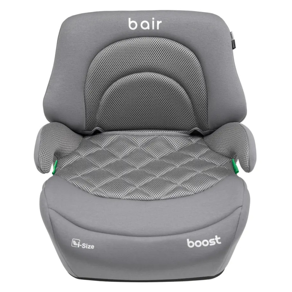 Bair Boost i-Size - детское автокресло-бустер со съемной спинкой, с креплением Isofix (125-150 см) • Grey BG-05 Bair Boost i-Size - детское автокресло-бустер со съемной спинкой, с креплением Isofix (125-150 см) • Grey BG-05