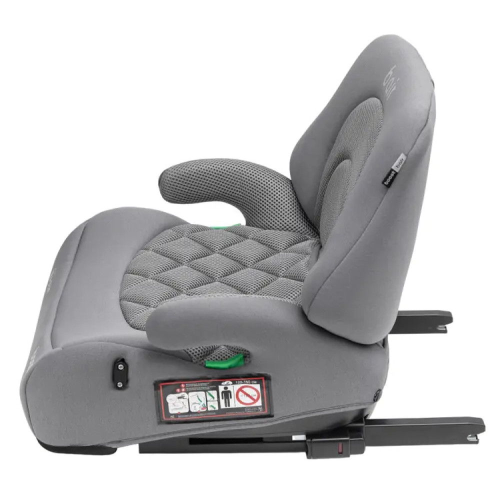 Bair Boost i-Size - детское автокресло-бустер со съемной спинкой, с креплением Isofix (125-150 см) • Grey BG-05 Bair Boost i-Size - детское автокресло-бустер со съемной спинкой, с креплением Isofix (125-150 см) • Grey BG-05