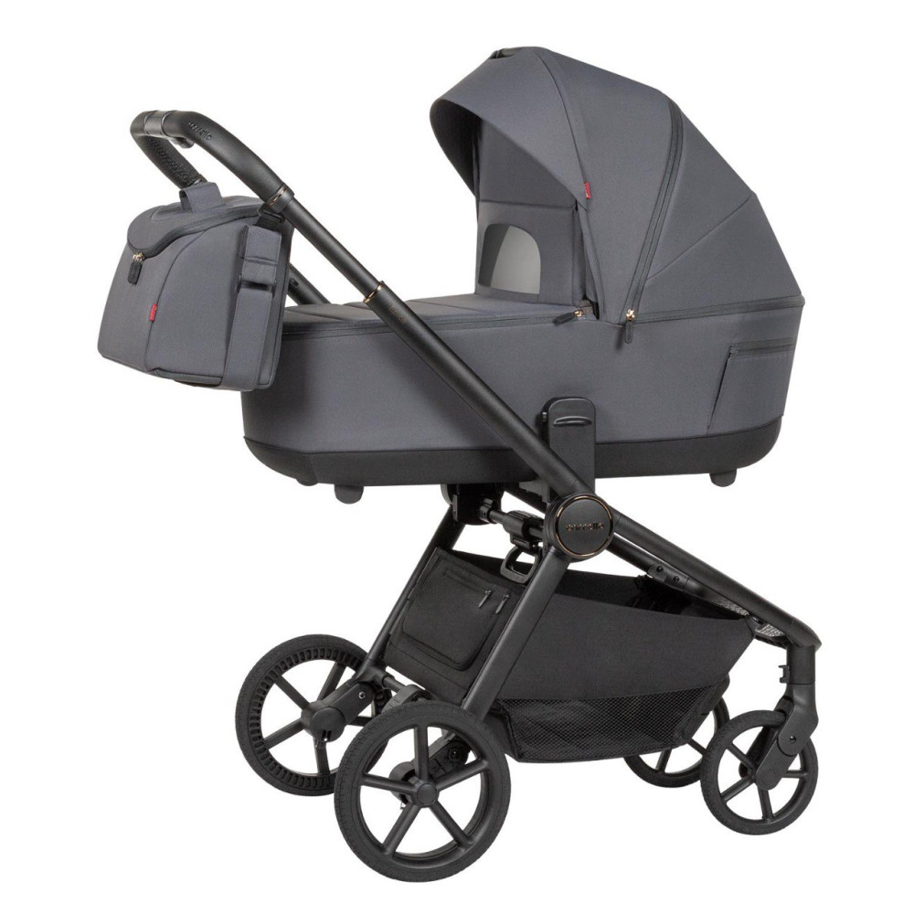 Carrello Epica 2026 CRL-8510 - детская коляска 2 в 1, универсальная коляска, реверсивный прогулочный блок, большие резиновые колеса, сумка для пеленания • Space Grey