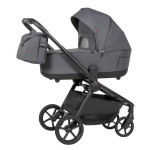 Carrello Epica 2026 CRL-8510 - детская коляска 2 в 1, универсальная коляска, реверсивный прогулочный блок, большие резиновые колеса, сумка для пеленания • Space Grey