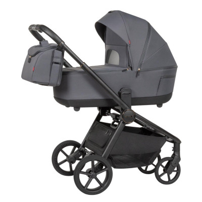 Carrello Epica 2026 CRL-8510 - детская коляска 2 в 1, универсальная коляска, реверсивный прогулочный блок, большие резиновые колеса, сумка для пеленания • Space Grey