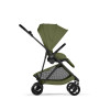 Cybex Melio Carbon - легкая прогулочная коляска с реверсивным сиденьем • Moss Green