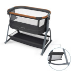 Maxi-Cosi Iora Plus - приставне ліжечко для новонародженого з регулюванням висоти, нахилом та великим кошиком • Elegance Graphite